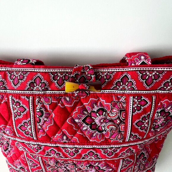 Vera Bradley Small Tic Tack Tote Toggle Frankly Scarlet Bag, with Tags! - Picture 6 of 14